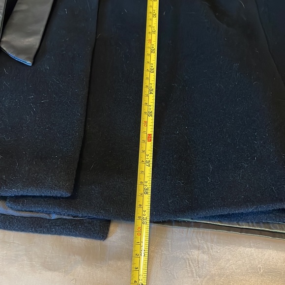 Ellen Tracy Long Black Belted Wool Wrap Coat. Women’s Size 2. - Picture 14 of 16